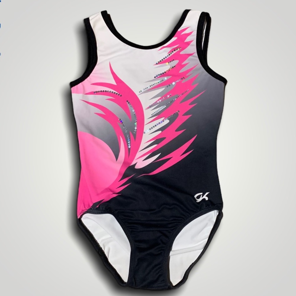 GK pink tank training leotard